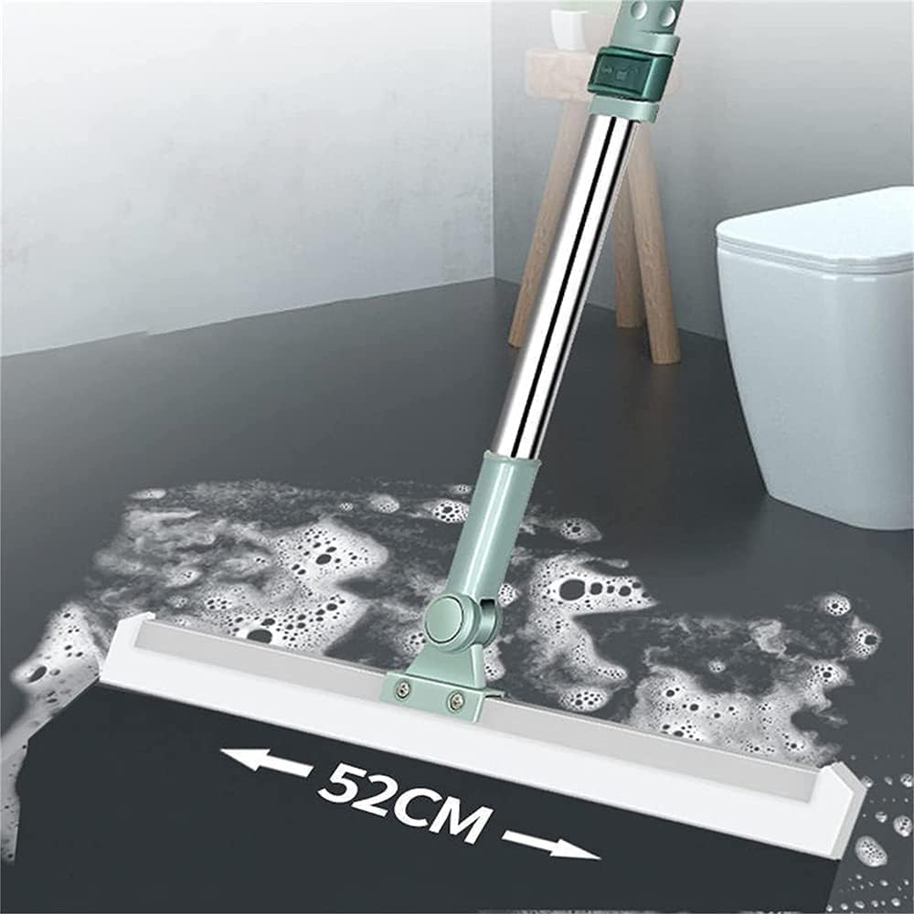 50 inch Rotating Silicone Floor Squeegee β Heavy-Duty Bathroom & Floor Wiper with 180Β° Swivel, Adjustable Handle