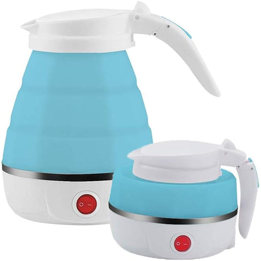 Travel Folding Electric Kettle – 600ml, Fast Boil, Food Grade Silicone, Portable & Foldable