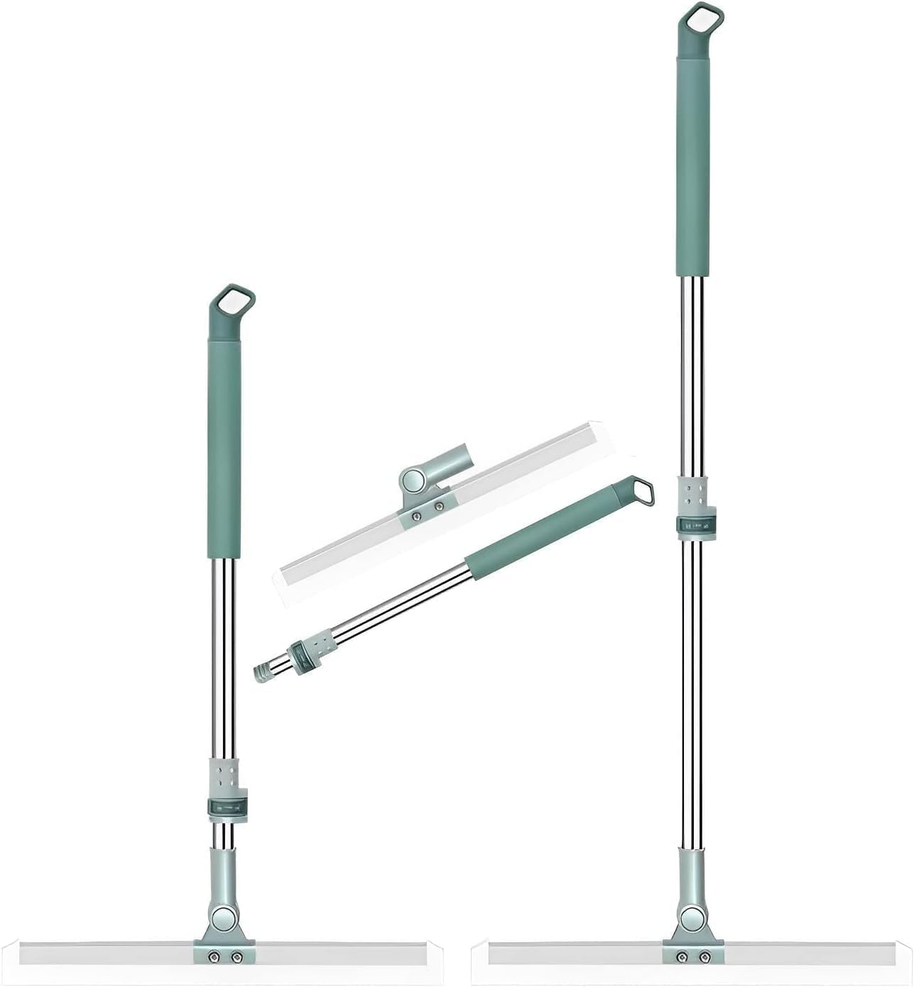 50 inch Rotating Silicone Floor Squeegee β Heavy-Duty Bathroom & Floor Wiper with 180Β° Swivel, Adjustable Handle