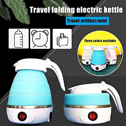 Travel Folding Electric Kettle – 600ml, Fast Boil, Food Grade Silicone, Portable & Foldable