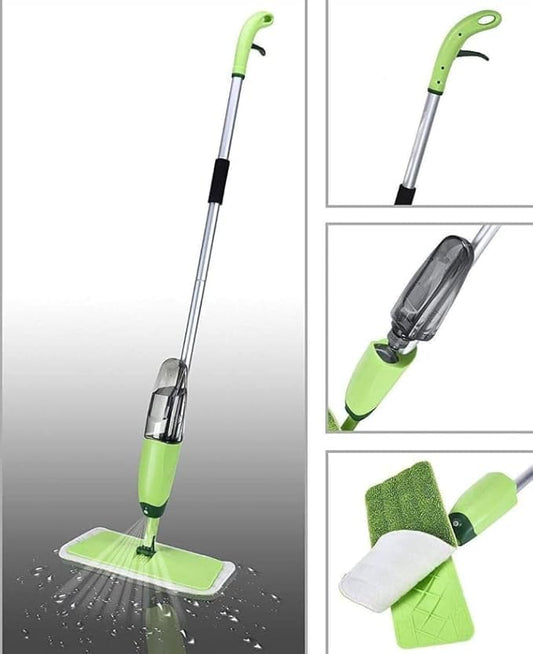 Flat Microfiber Spray Mop for Floor Cleaning – 360° Rotating Head, Refillable Bottle & Washable Pad  Dry & Wet Mop