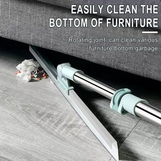 50 inch Rotating Silicone Floor Squeegee β Heavy-Duty Bathroom & Floor Wiper with 180Β° Swivel, Adjustable Handle