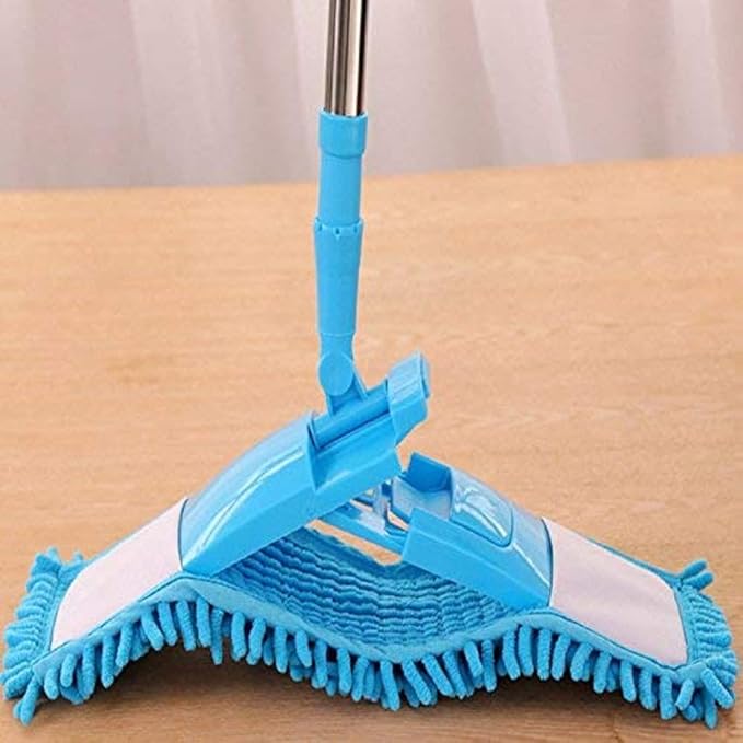 Microfiber Flat Mop for Floor Cleaning – 360° Rotating, Easy Wring, Reusable Pads, Home & Office Use