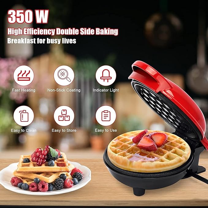 3-in-1 Mini Waffle Maker Machine β Waffle, Sandwich & Pancake Maker