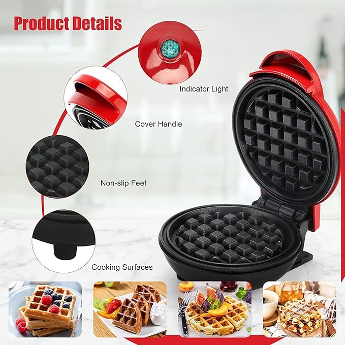 3-in-1 Mini Waffle Maker Machine β Waffle, Sandwich & Pancake Maker