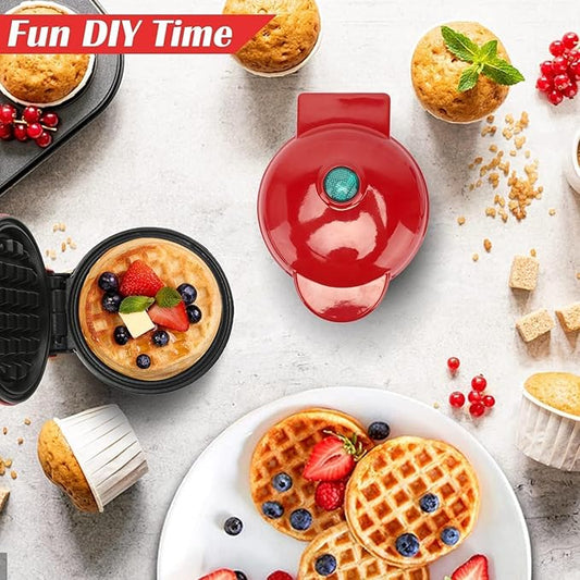 3-in-1 Mini Waffle Maker Machine – Waffle, Sandwich & Pancake Maker